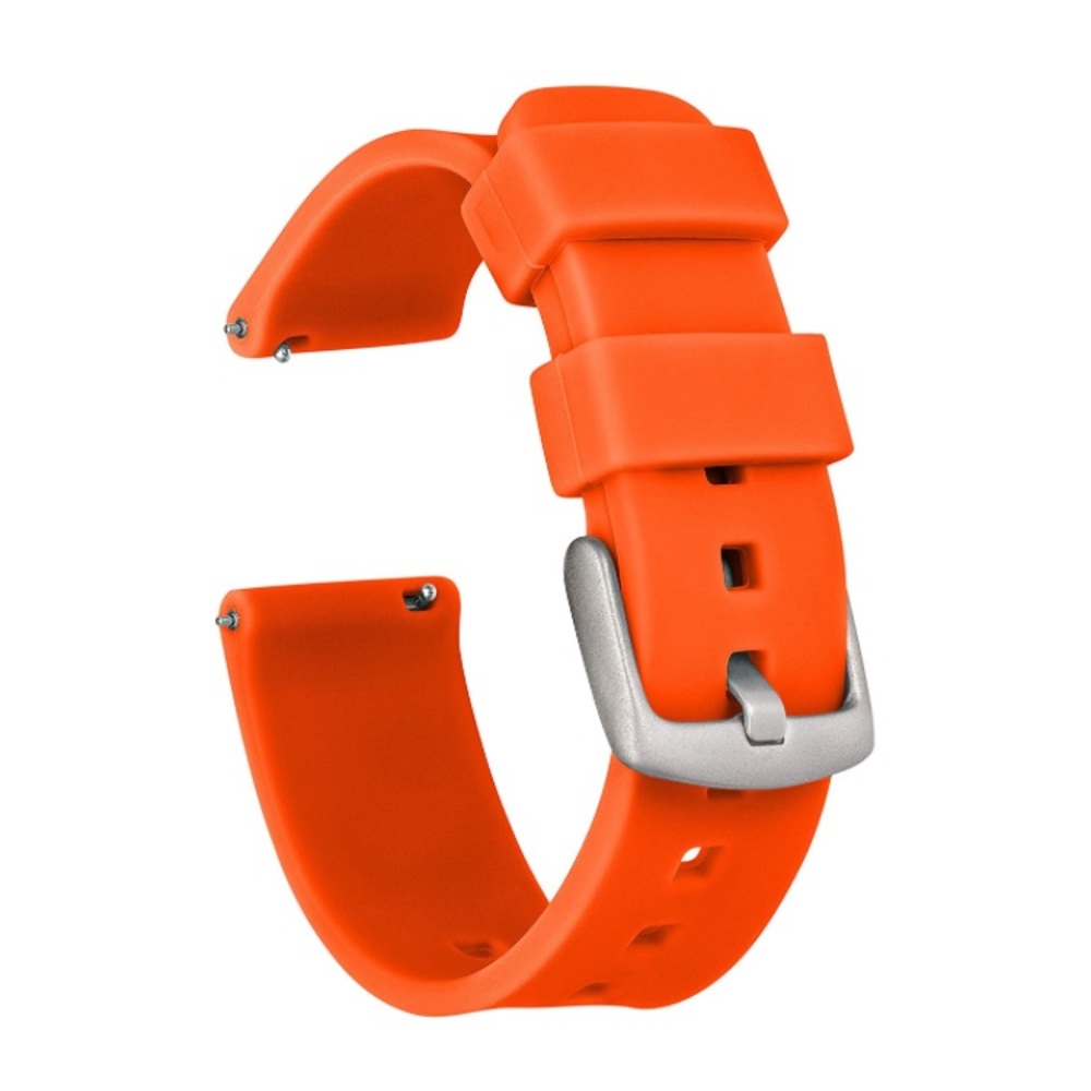 🩶5/$30 GadgetWraps 22mm Orange Silicone Watch Band with Quick Release Pins NEW